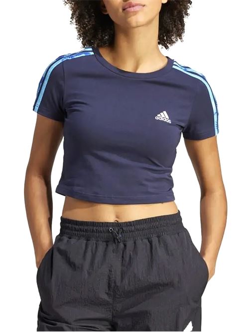 Essentials 3-Stripes Tee - T-Shirt donna - blu ADIDAS | IM8323.